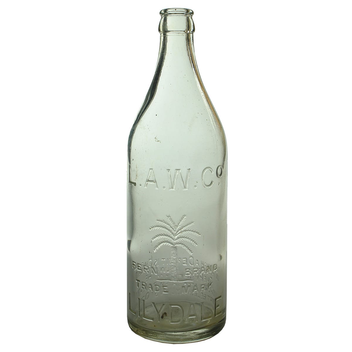 Crown Seal. Lilydale Aerated Waters. Fern Brand.  Clear.  24 oz. (Victoria)