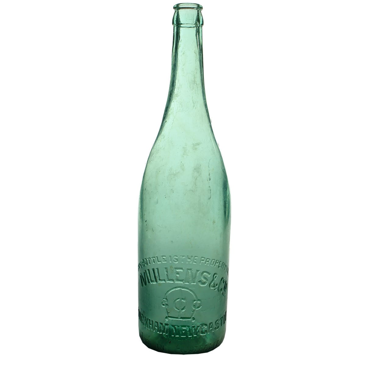 Crown Seal. Mullens & Co., Wickham Newcastle. (NSW Bottle Company 1916 embossing underneath!). (New South Wales)