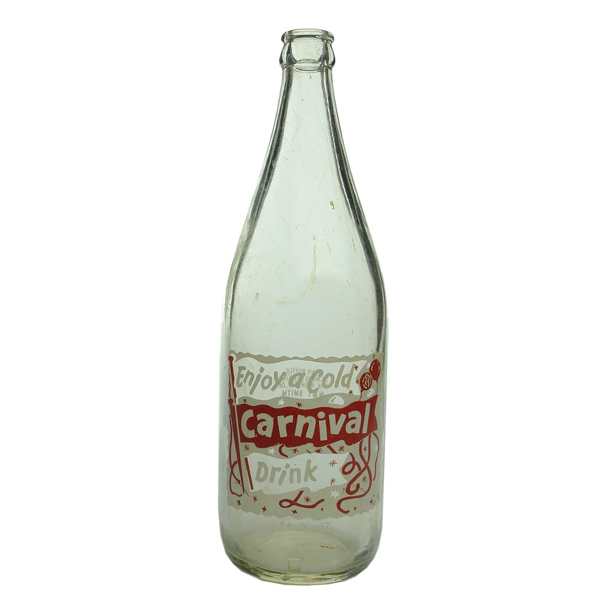 Ceramic Label Crown Seal. Carnival. N & T Smith, Blackall Cordial Works. 24 oz. (Queensland)