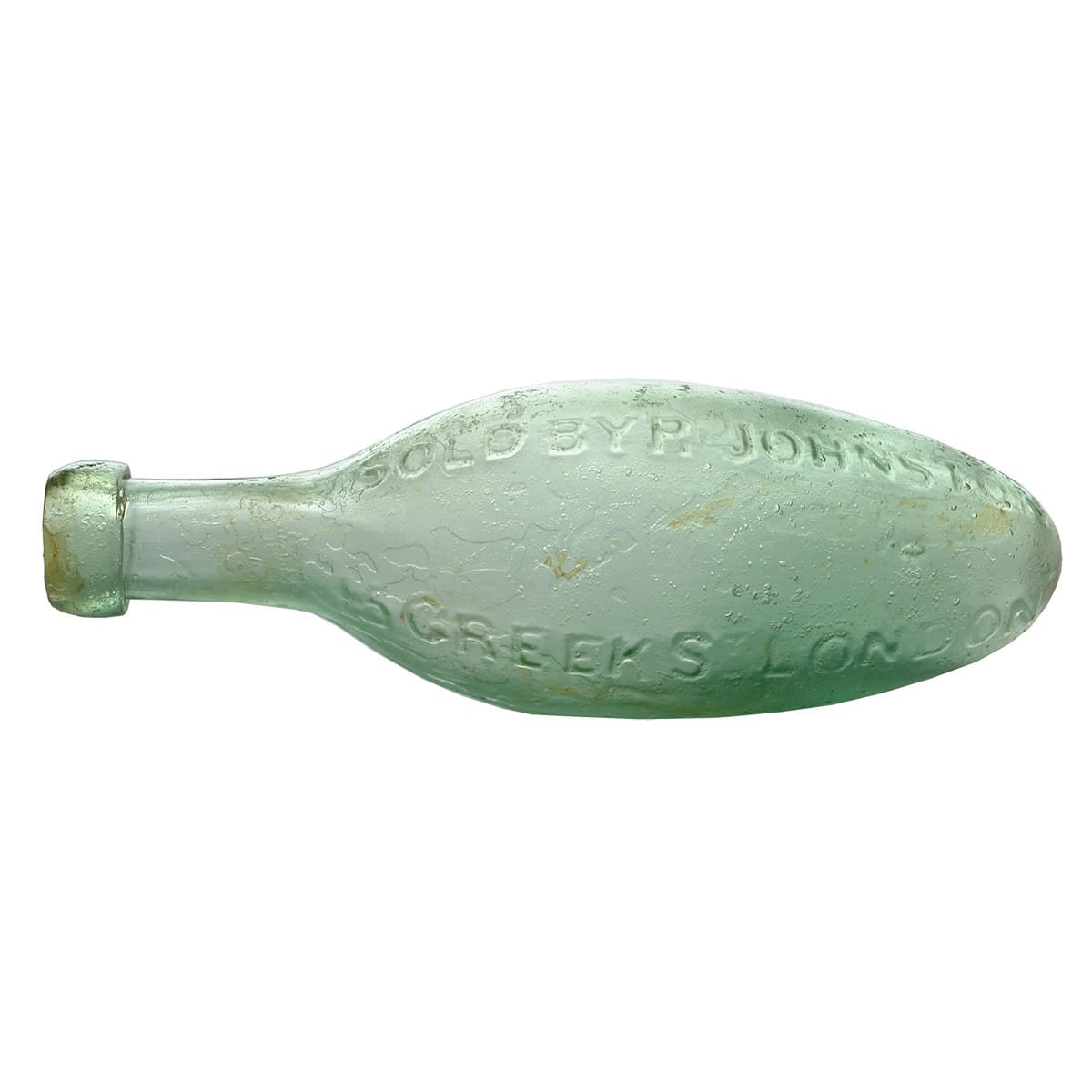 Torpedo. R. Johnston, Greek St. London. Hamilton's Patent. Aqua. 10 oz. (United Kingdom)