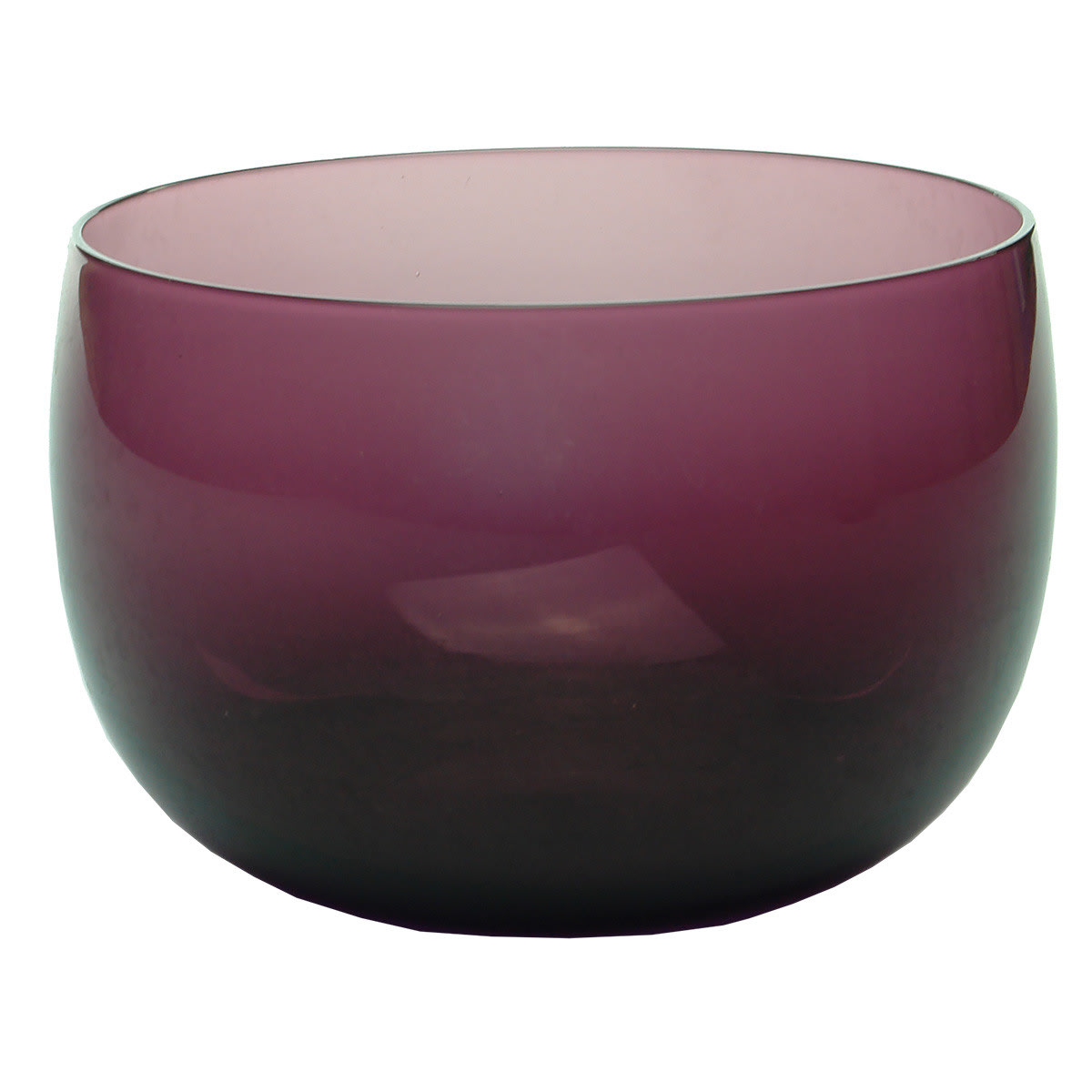 Early Glass. Amethyst Georgian Finger Bowl. Polished Pontil.