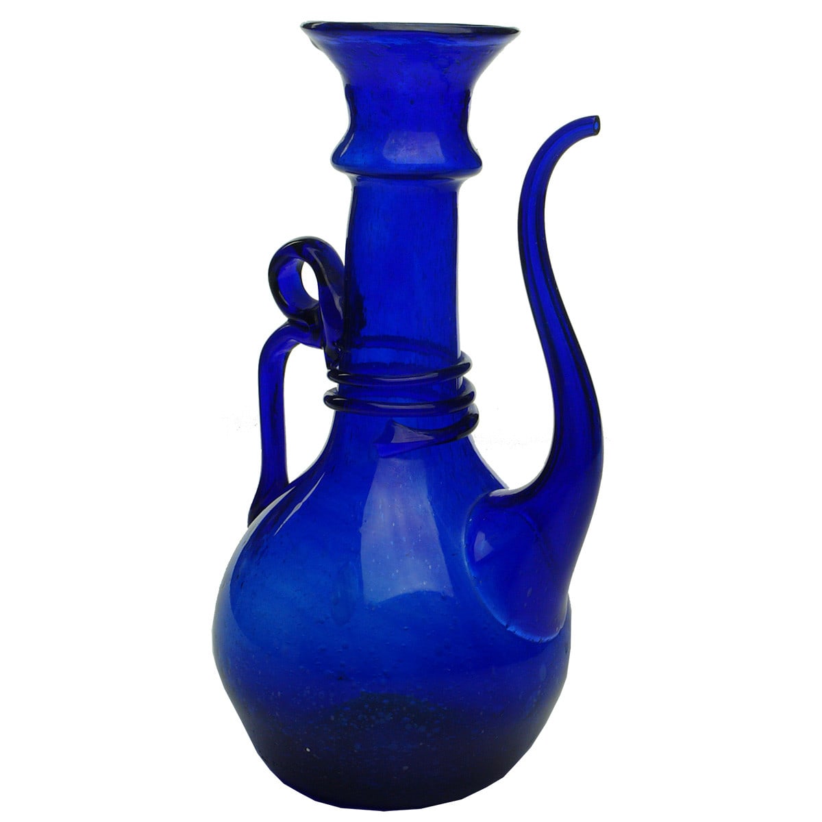 Early Glass. Persian water pourer. Cobalt.