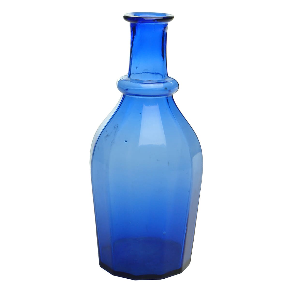 Moulded light Blue glass table sauce condiment.