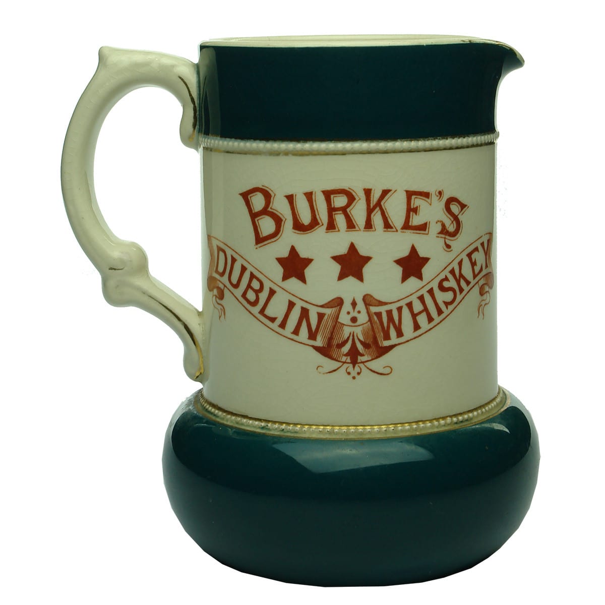 Spirits. Burke's Dublin Whiskey. Advertising Jug.