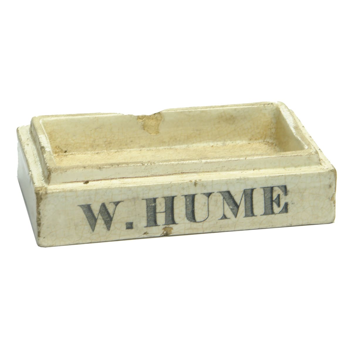 Pot Base: W. Hume, George & Hunter St., Sydney. Oblong. Black on White. (New South Wales)