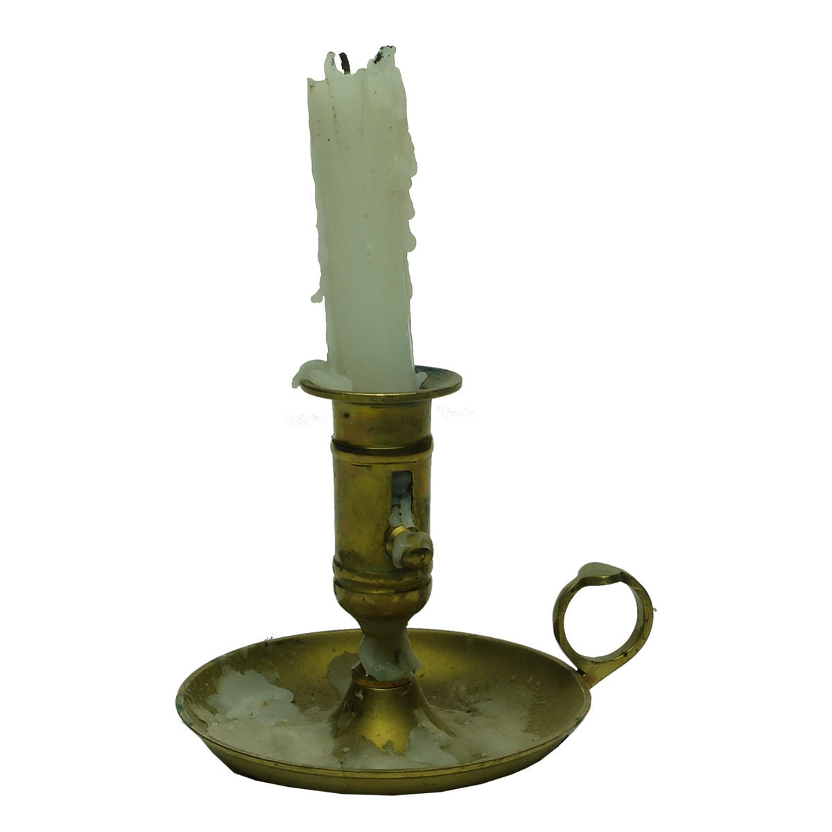 Brass Candle Holder with Candle Slider.