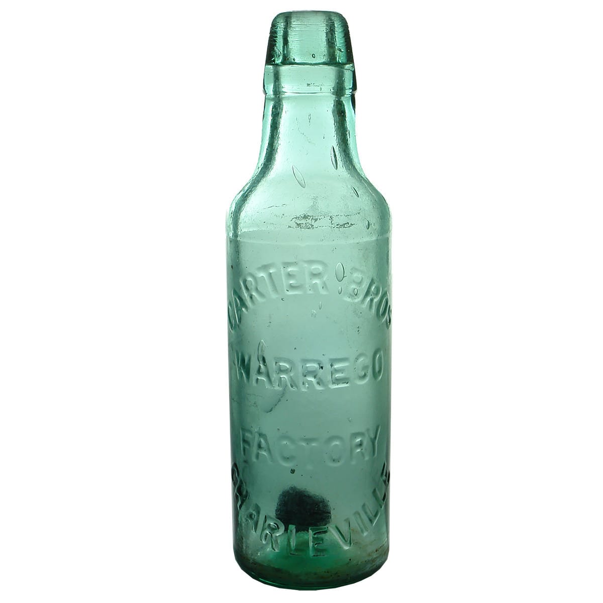 Lamont. Carter Bros, Warrego Factory, Charleville. Aqua. 10 oz. (Queensland)