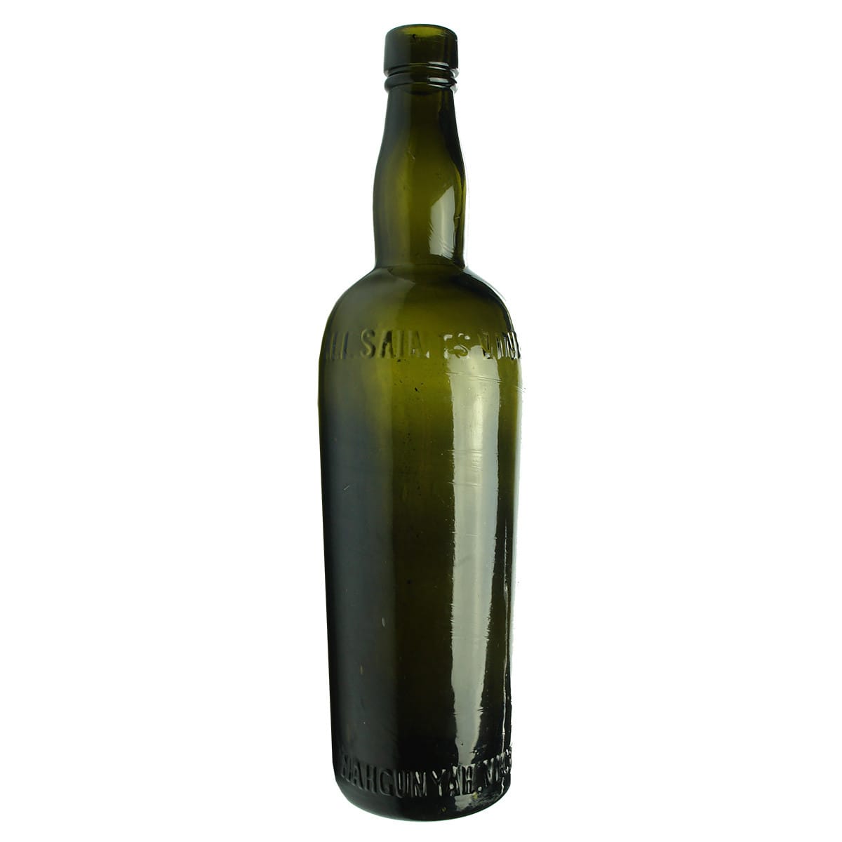 Wine. All Saints Vineyard, Wahgunyah. Dark Olive Green. 26 oz. (Victoria)