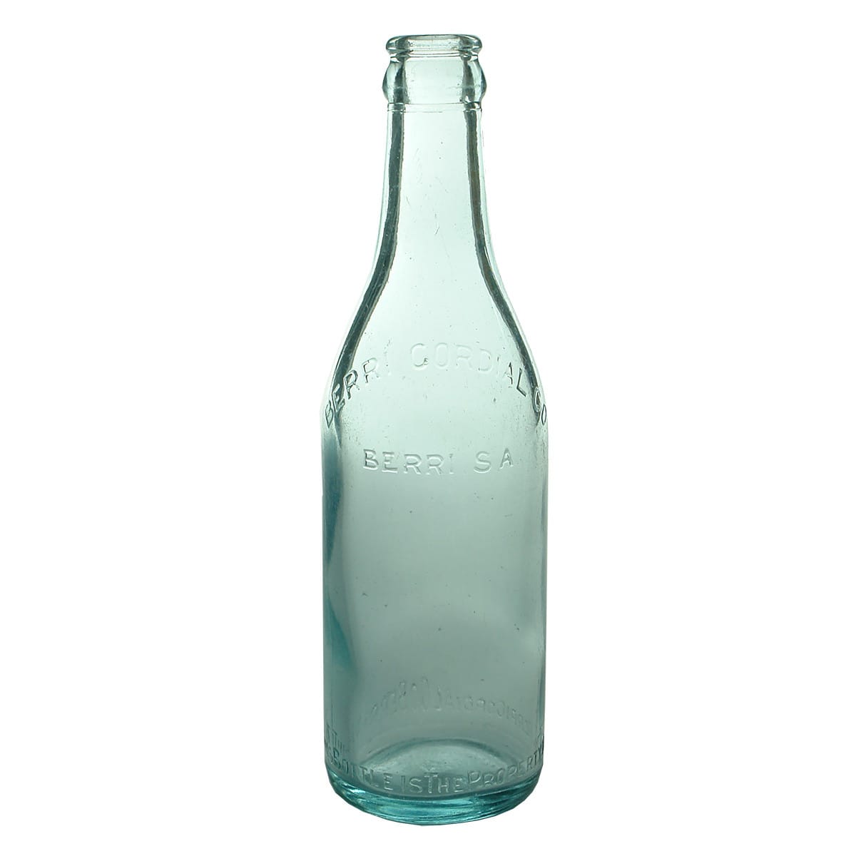 Crown Seal. Berri Cordial Co. Blue Aqua. 10 oz. (South Australia)