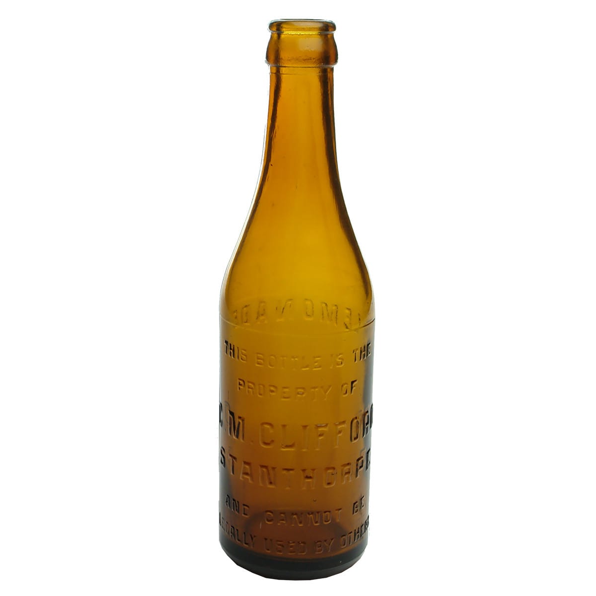 Crown Seal. C. M. Clifford, Stanthorpe. Lemonade. Amber. 10 oz. (Queensland)