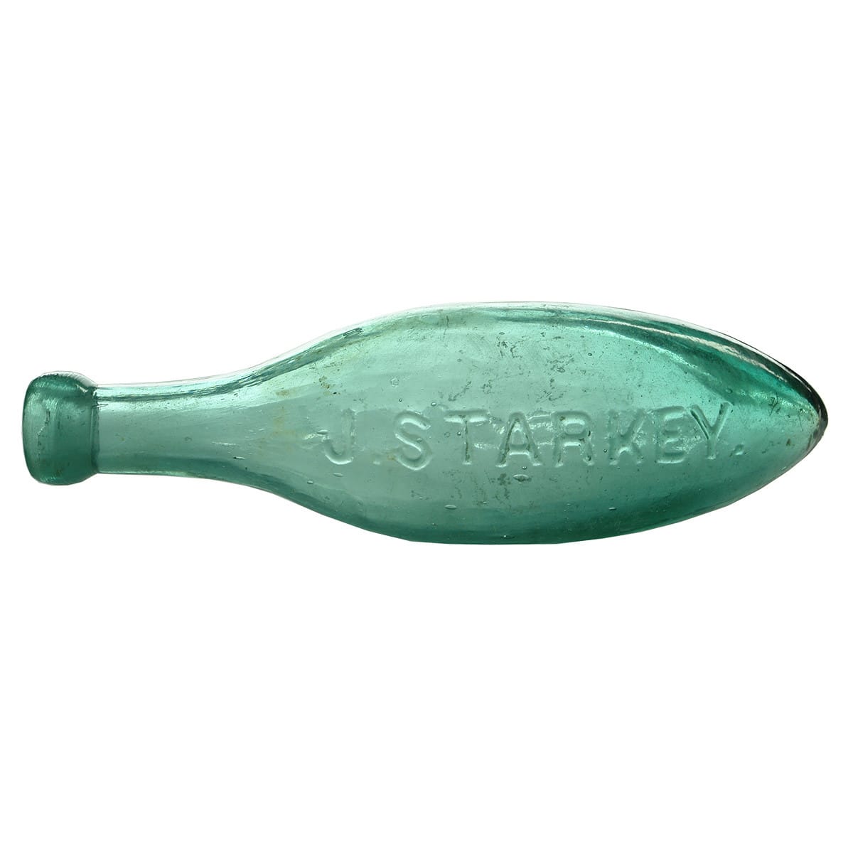 Torpedo. J. Starkey, Phillip Street. Darker Aqua. 10 oz. (Sydney, New South Wales)