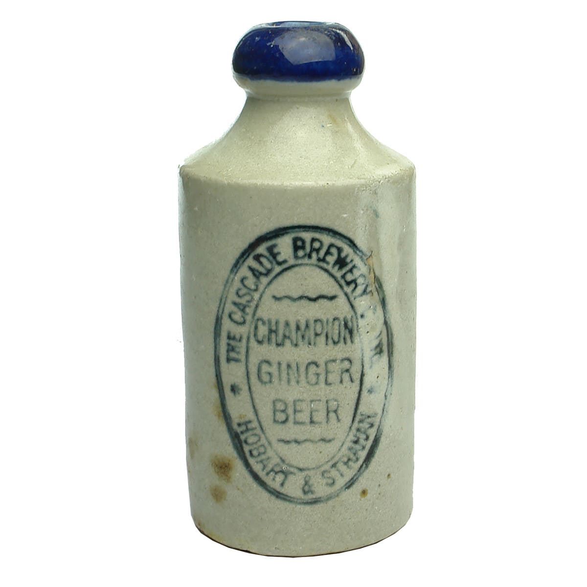 Ginger Beer. The Cascade Brewery Co Ltd, Champion, Hobart & Strahan. Blue Lip. Bendigo Pottery. (Tasmania)