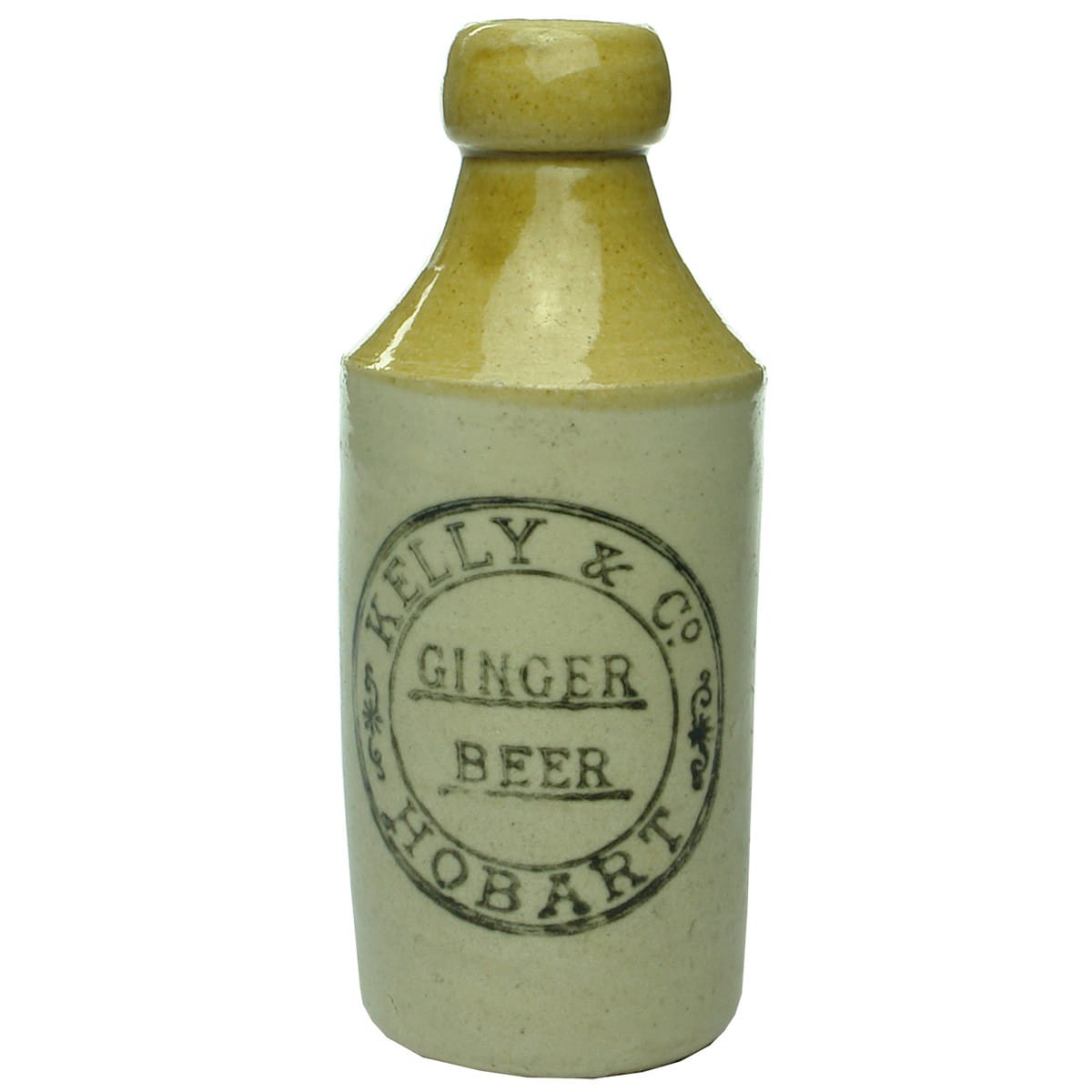 Ginger Beer. Kelly & Co., Hobart. Dump. Tan Top. Pinnacle Brand. (Tasmania)