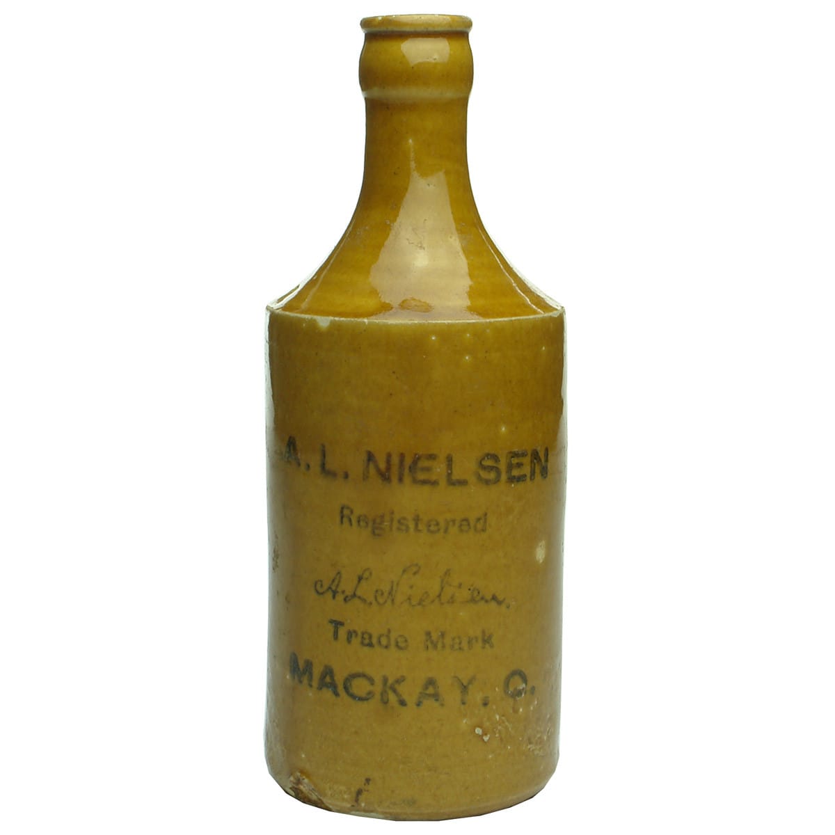 Ginger Beer. A. L. Nielsen, Mackay. All Tan. (Queensland)