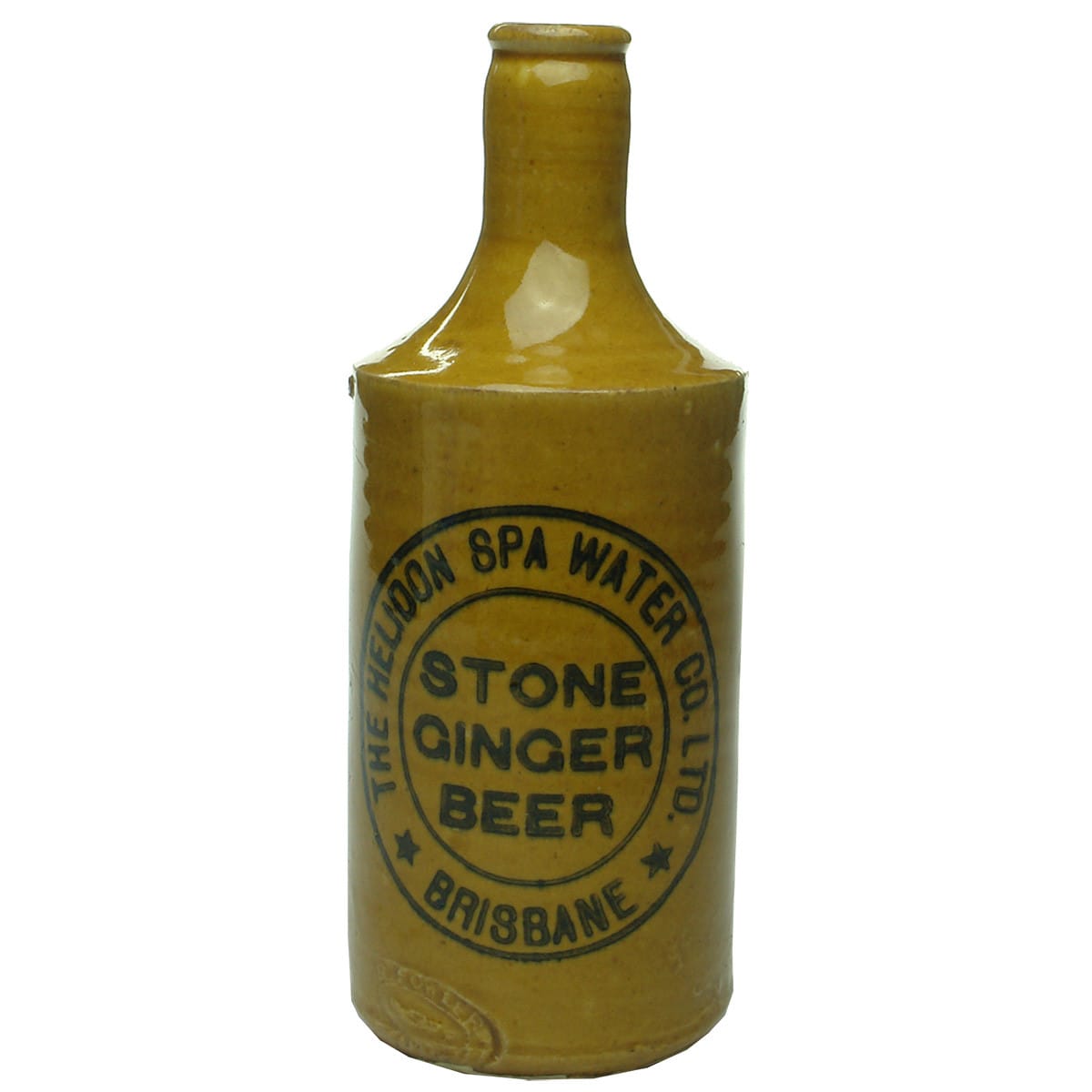 Ginger Beer. The Helidon Spa Water Co. Ltd., Brisbane. Crown Seal. Dump. All Tan. (Queensland)