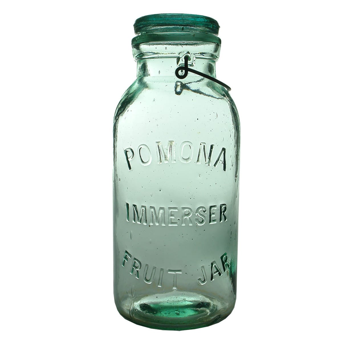 Fruit Jar. Pomona Immerser. Aqua. Half Gallon. (Victoria)