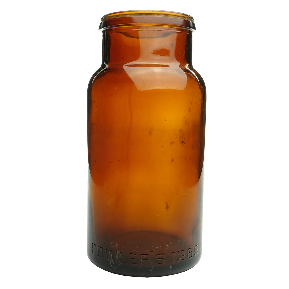 Jar. Fowler's No 65. Amber. (Fowler's Vacola)