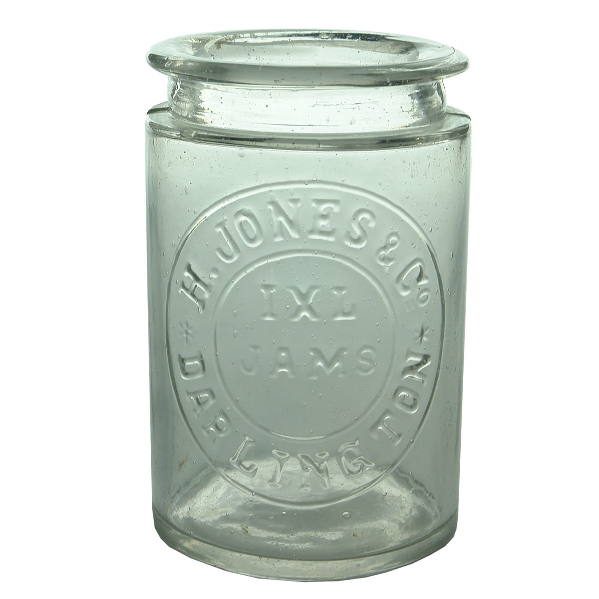 Jar. H. Jones & Co., IXL Jams, Darlington. Clear. 1 Pound. (New South Wales)