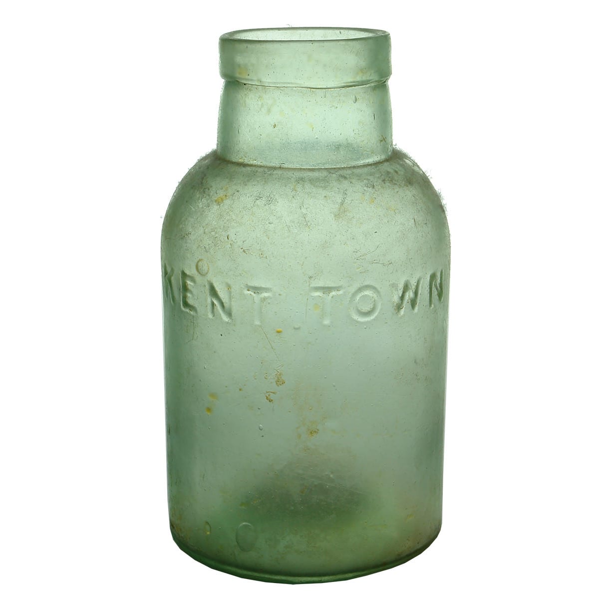 Jam Jar. Kent Town Preserving Co. Aqua. 2 Pound. (South Australia)