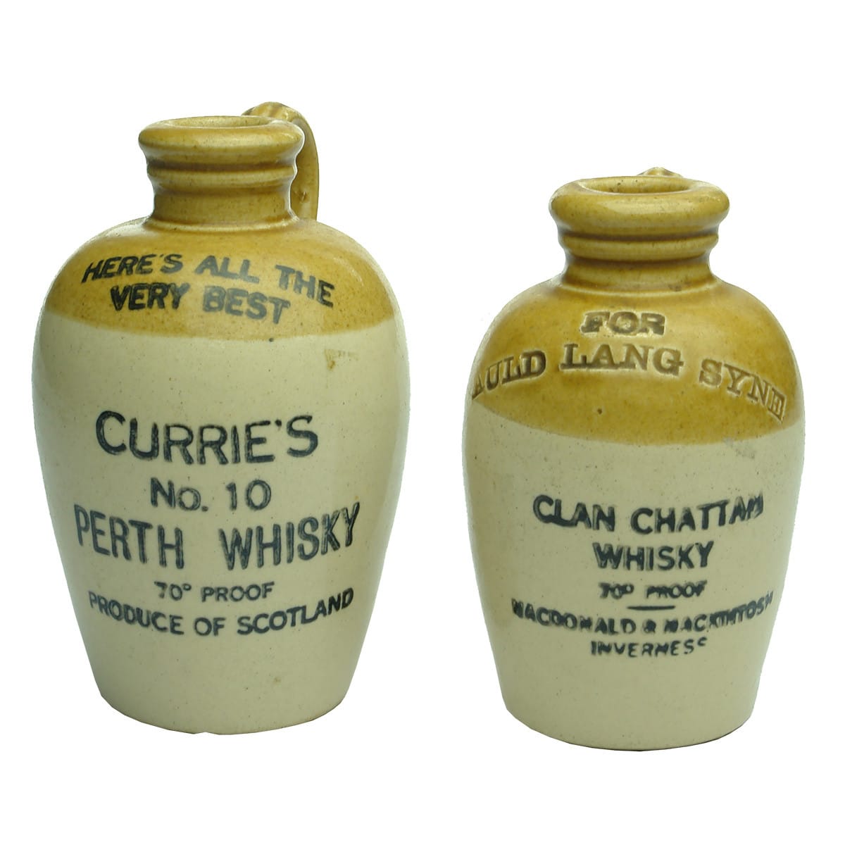 Miniature. Currie's Perth Whisky; Clan Chattam Whisky. (Scotland)