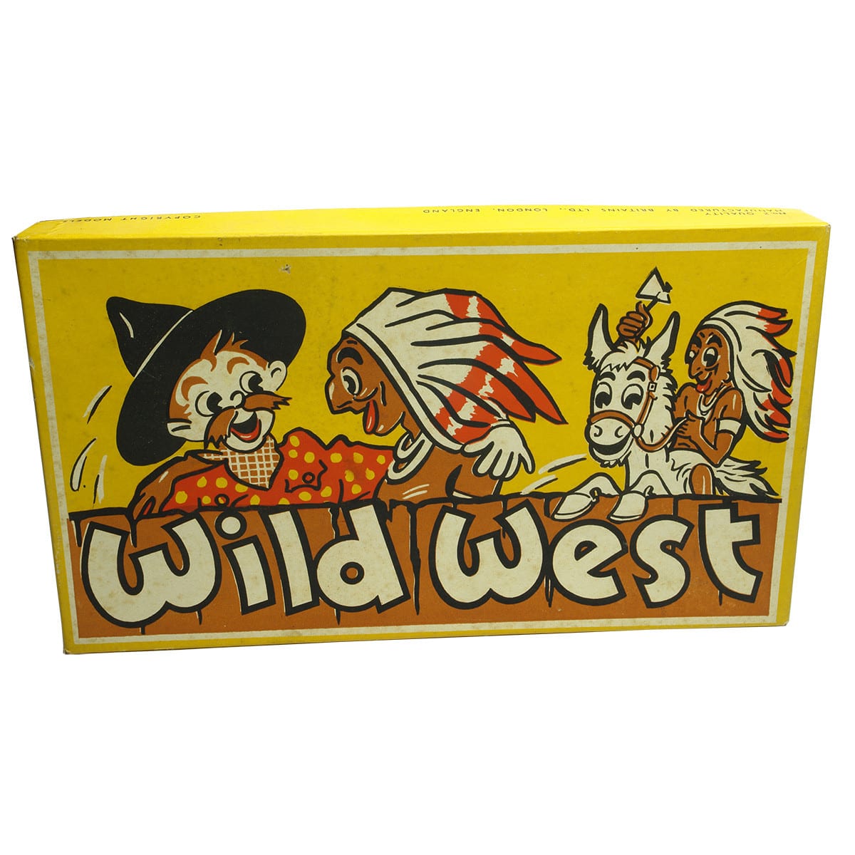 Toys. Wild West. 8 Cowboys & Indians metal models. Britains Limited. Original Box.