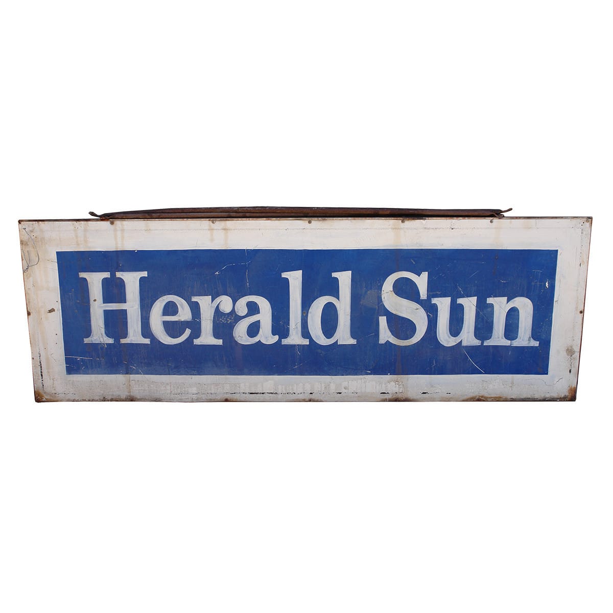 Painted Metal sign. Herald Sun. Metal frame and arms. (Melbourne, Victoria)