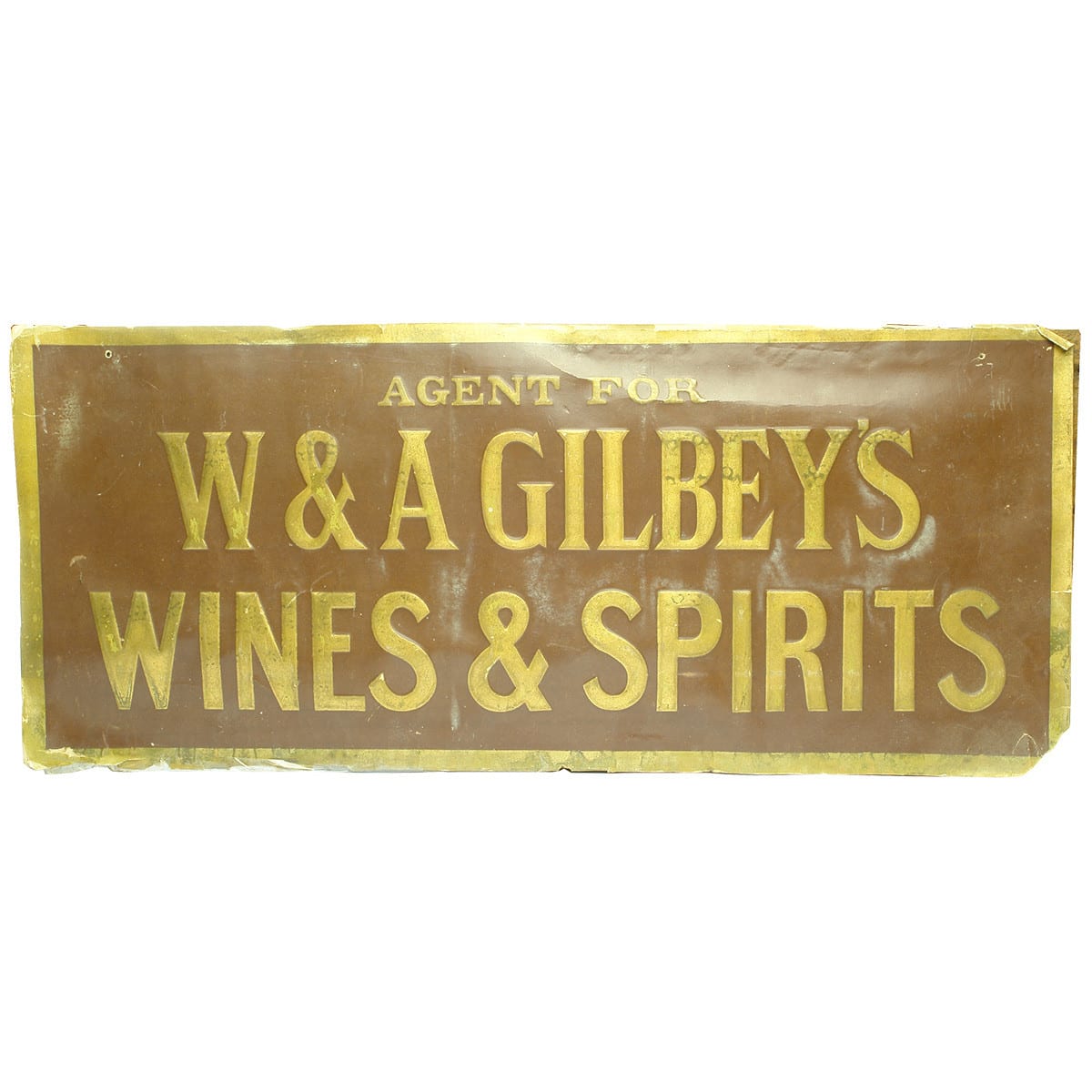 Sign. W & A Gilbey's Wines & Spirits.