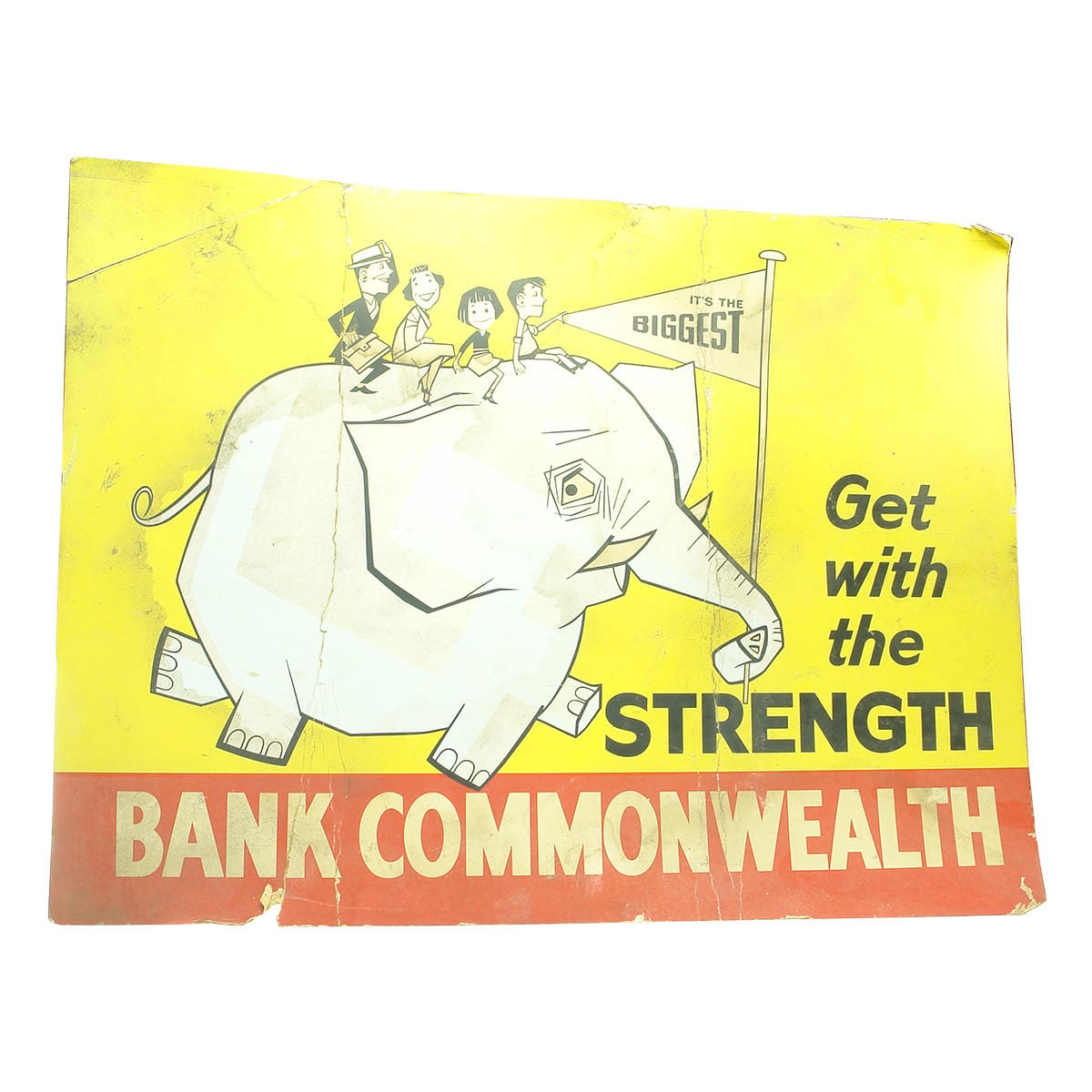 Poster. Bank Commonwealth with Elephant.
