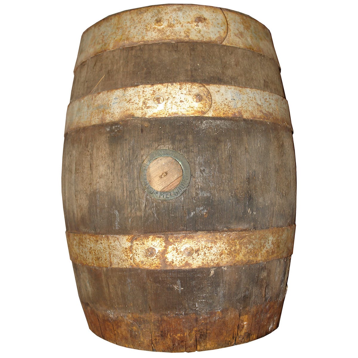 Beer. Carlton & Untd Brys, Melbourne. Wooden barrel. Brass bung. (Victoria) (TOO BIG FOR POST)