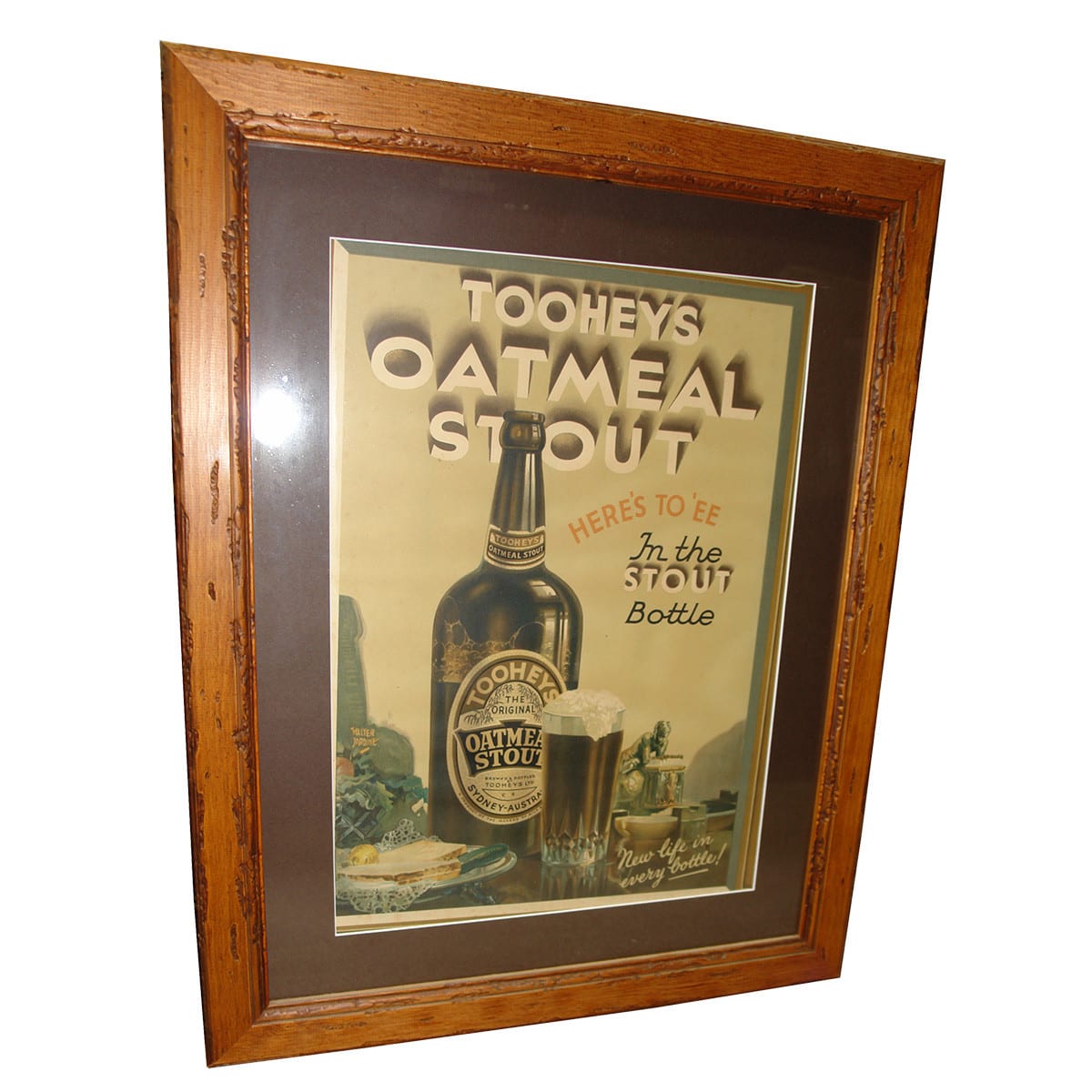 Framed Advertising Poster. Tooheys Oatmeal Stout. Sydney. (New South Wales)