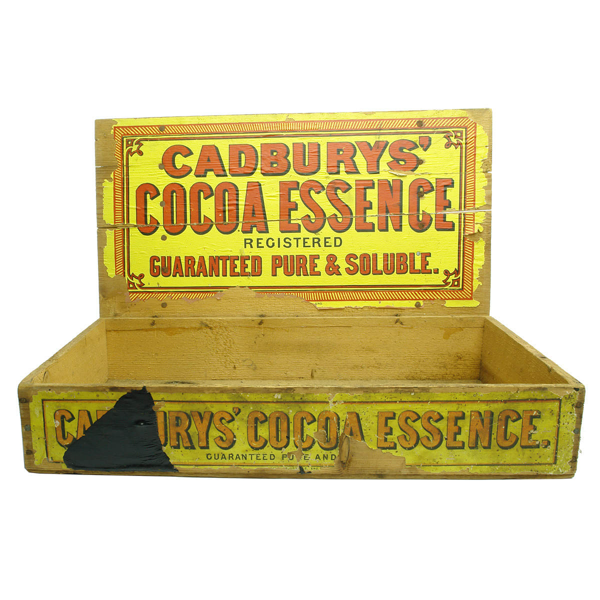 Wooden Box. Cadbury's Cocoa Essence.