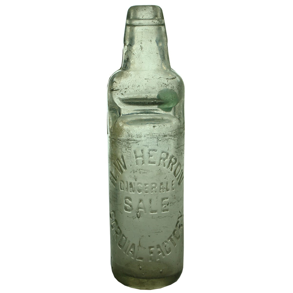 Codd. H. W. Herron, Sale. Ginger Ale. Clear. 10 oz. (Victoria)