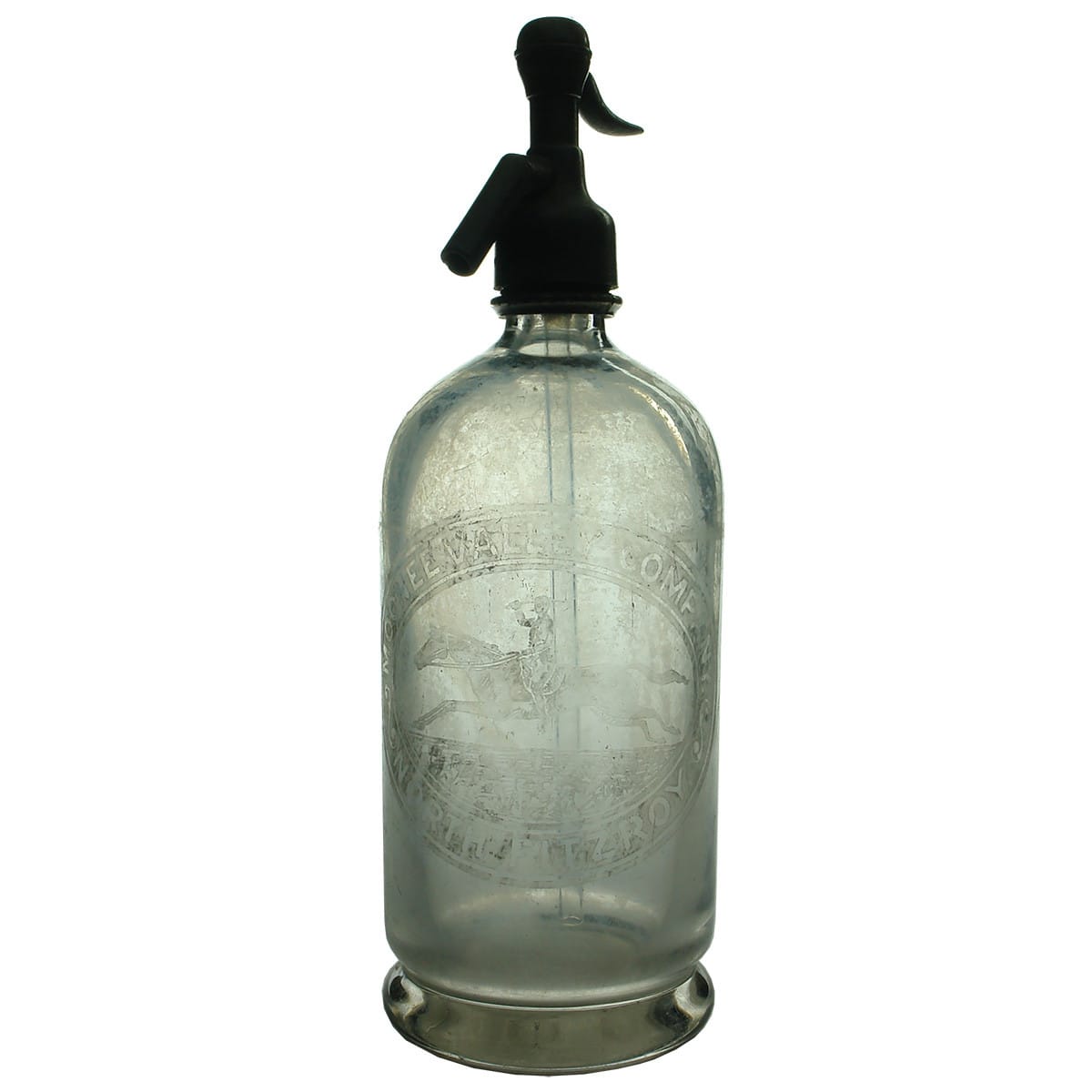 Soda Syphon.  Moonee Valley Company, North Fitzroy. Round. 30 oz. (Victoria)