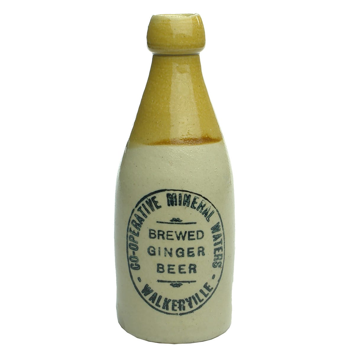 Ginger Beer. Co-Operative Mineral Waters, Walkerville. Champagne. Tan Top. (South Australia)