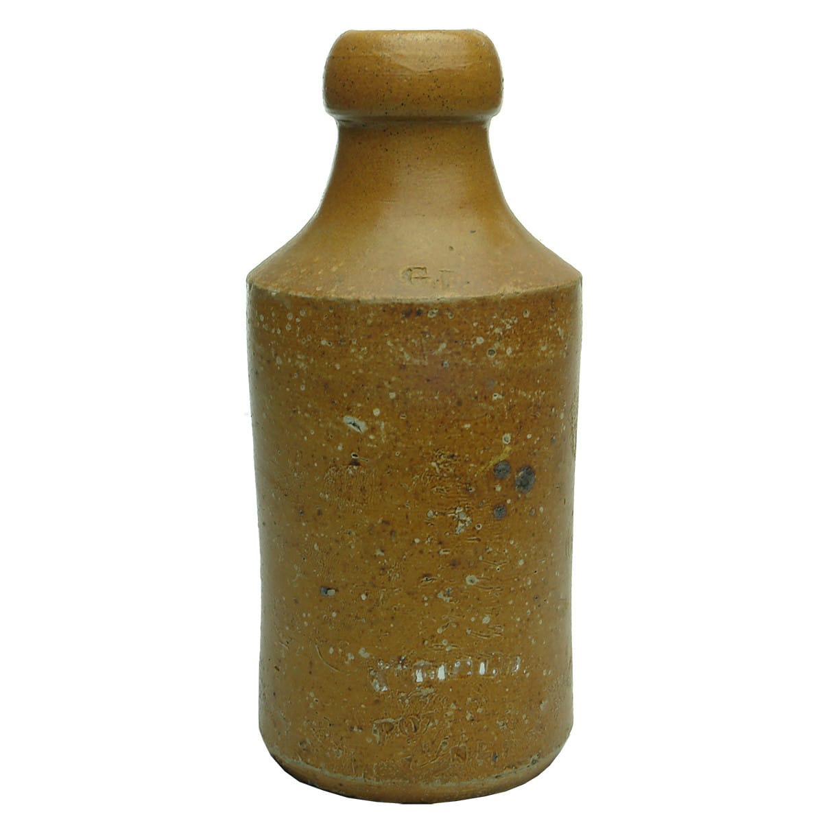 Ginger Beer. Double Stamped T. Field, G. E. Impressed. Salt Glaze. (George Evans, Sydney, New South Wales)