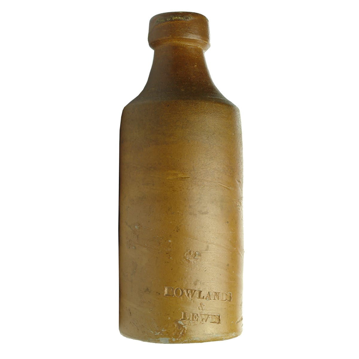 Ginger Beer. Rowlands & Lewis. (Ballarat). "&" in stamp. Impressed. Salt Glaze. (Victoria)