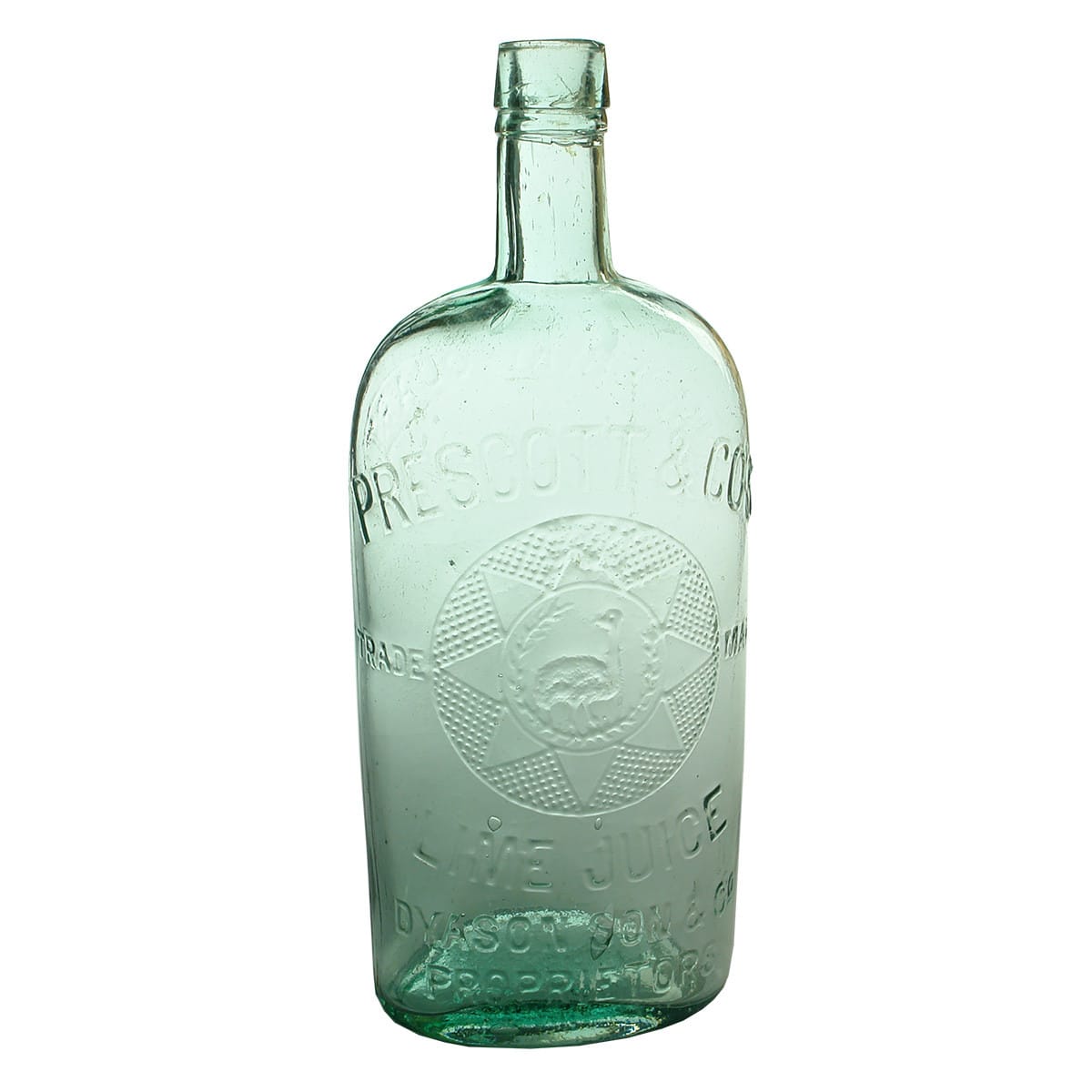 Cordial. Prescott & Co's Lime Juice. Dyason, Son & Co. Aqua. Quart. (Victoria)