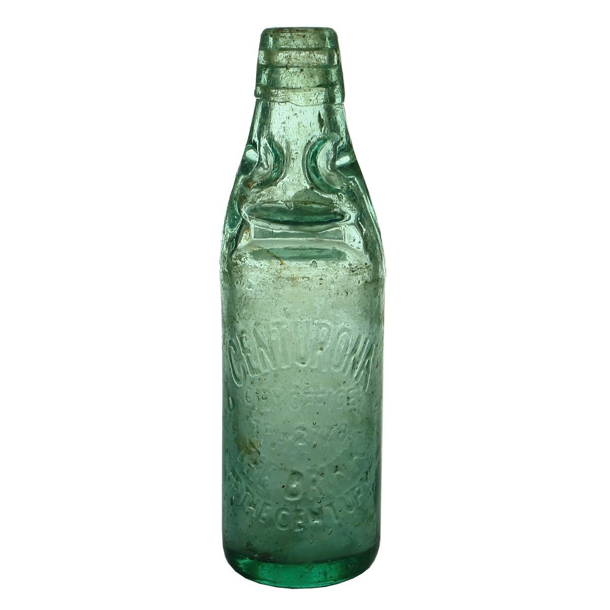 Codd. Centurona Cordial Co., The Drink of the Century, North Fitzroy. Dobson. Aqua. 10 oz. (Victoria)