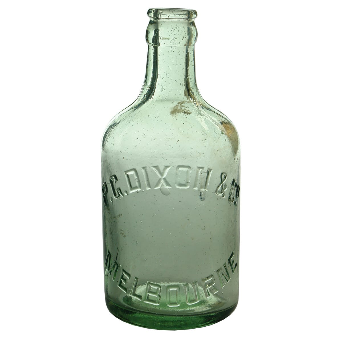 Crown Seal. P. G. Dixon & Co., Melbourne. Aqua. Dump shape. (Victoria)