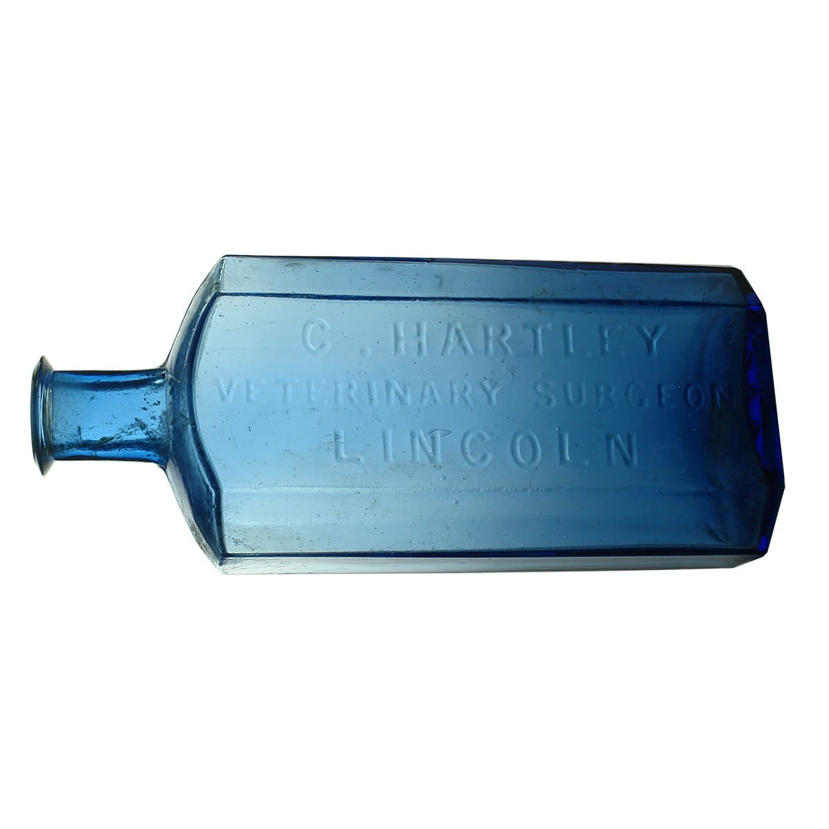 Chemist. C. Hartley, Veterinary Surgeon, Lincoln. Blue. 12 oz. (United Kingdom)