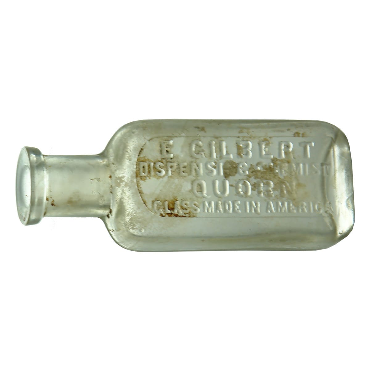 Chemist. E. Gilbert, Quorn. Clear. 1/2 oz. (South Australia)