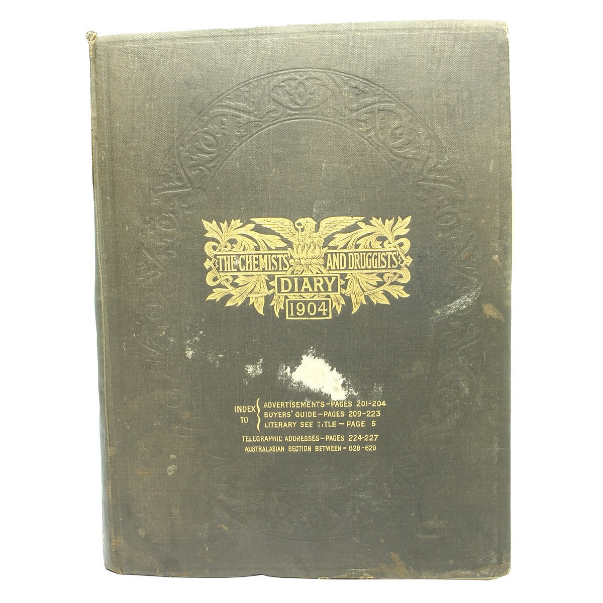 Book. The Chemists' and Druggists' Diary 1904. Loaded with advertisements. Very interesting for collectors.