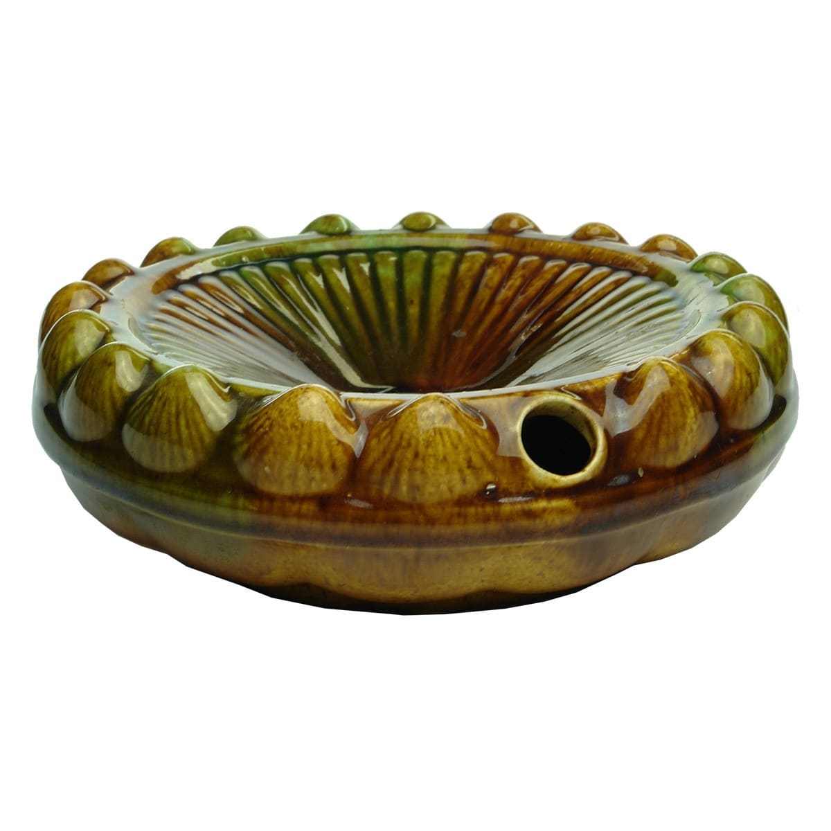 Pottery. Majolica Scallop Shell Spittoon.