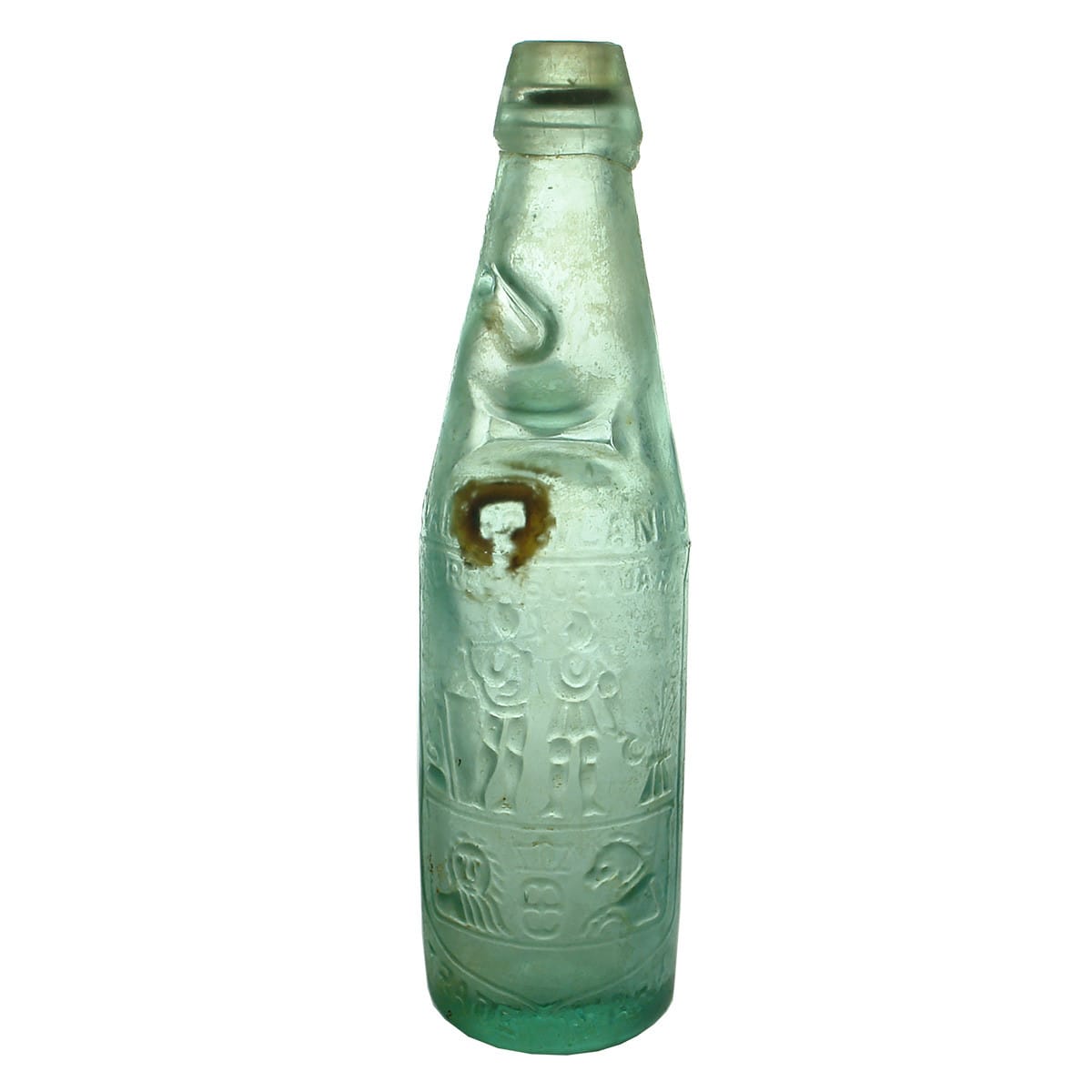 Codd. Rowlands, Ballarat & Melbourne. Codd's Patent. Aqua. 10 oz. (Victoria)