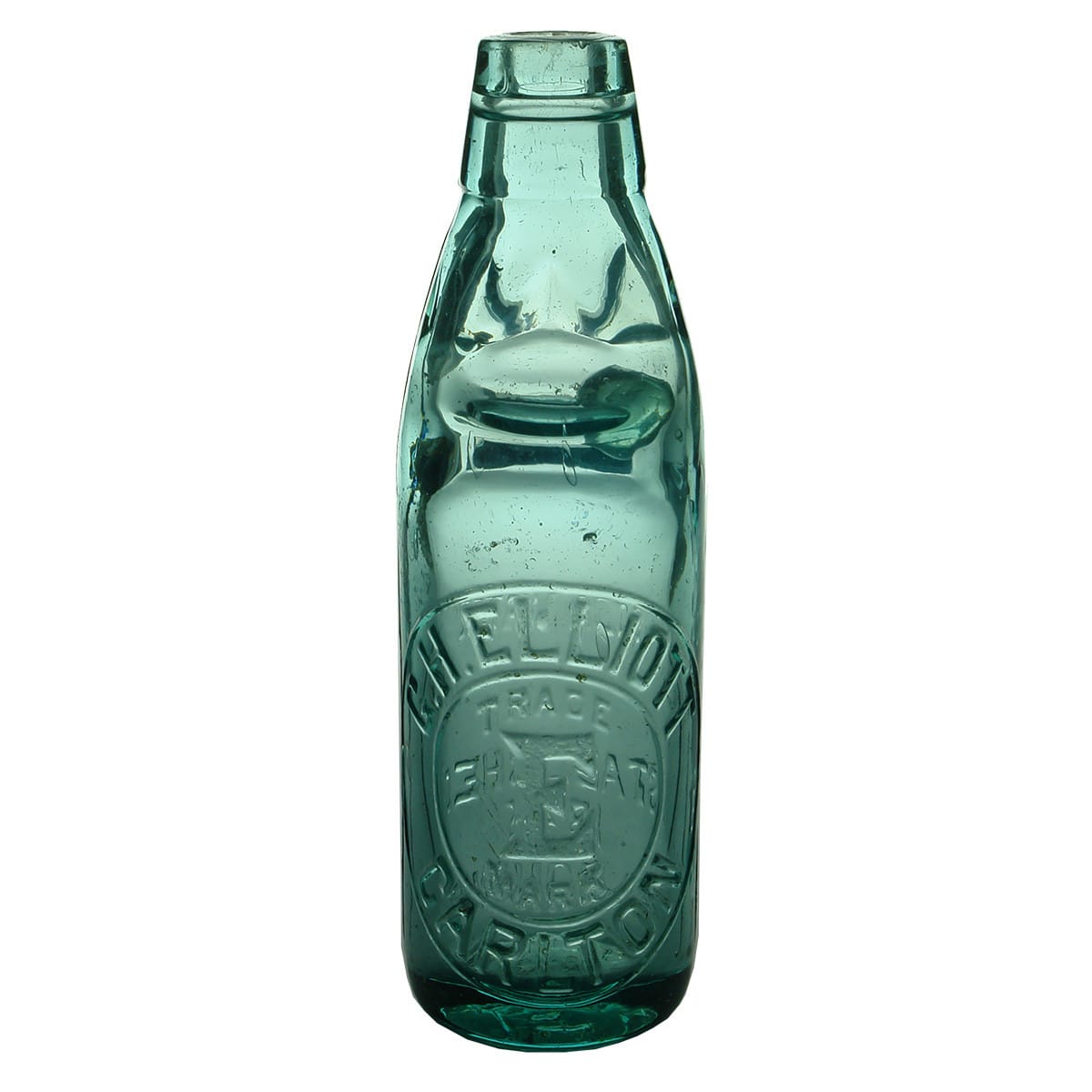 Codd. G. H. Elliott, Carlton. Hills Patent. Aqua. 6 oz. (Victoria)