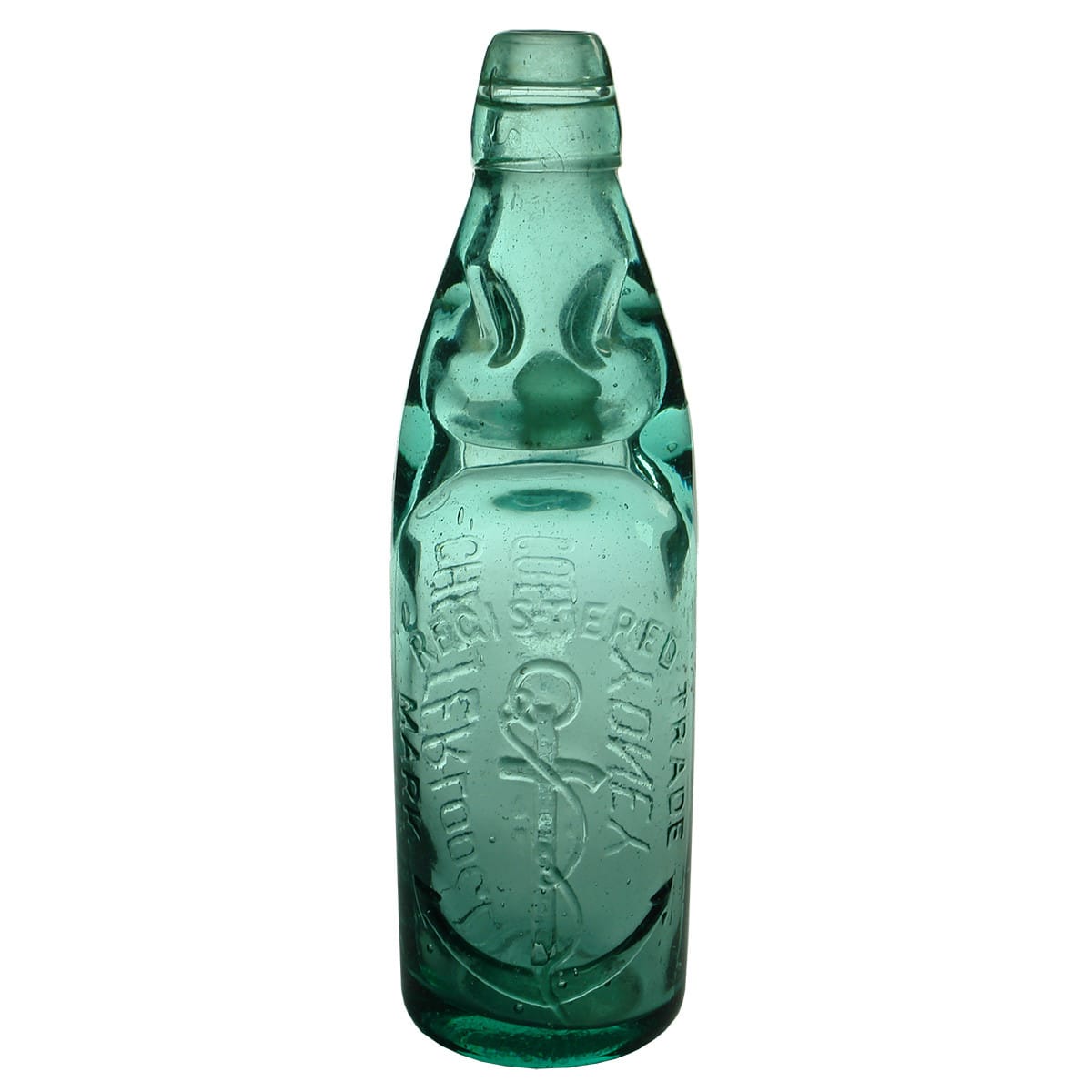 Codd. Chester Lodge Cordial Works, Sydney. Niagara. 10 oz. Darker Aqua. (New South Wales)