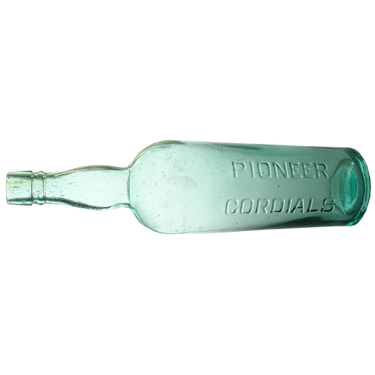 Cordial. Pioneer Cordials. Aqua. 26 oz. (Victoria)