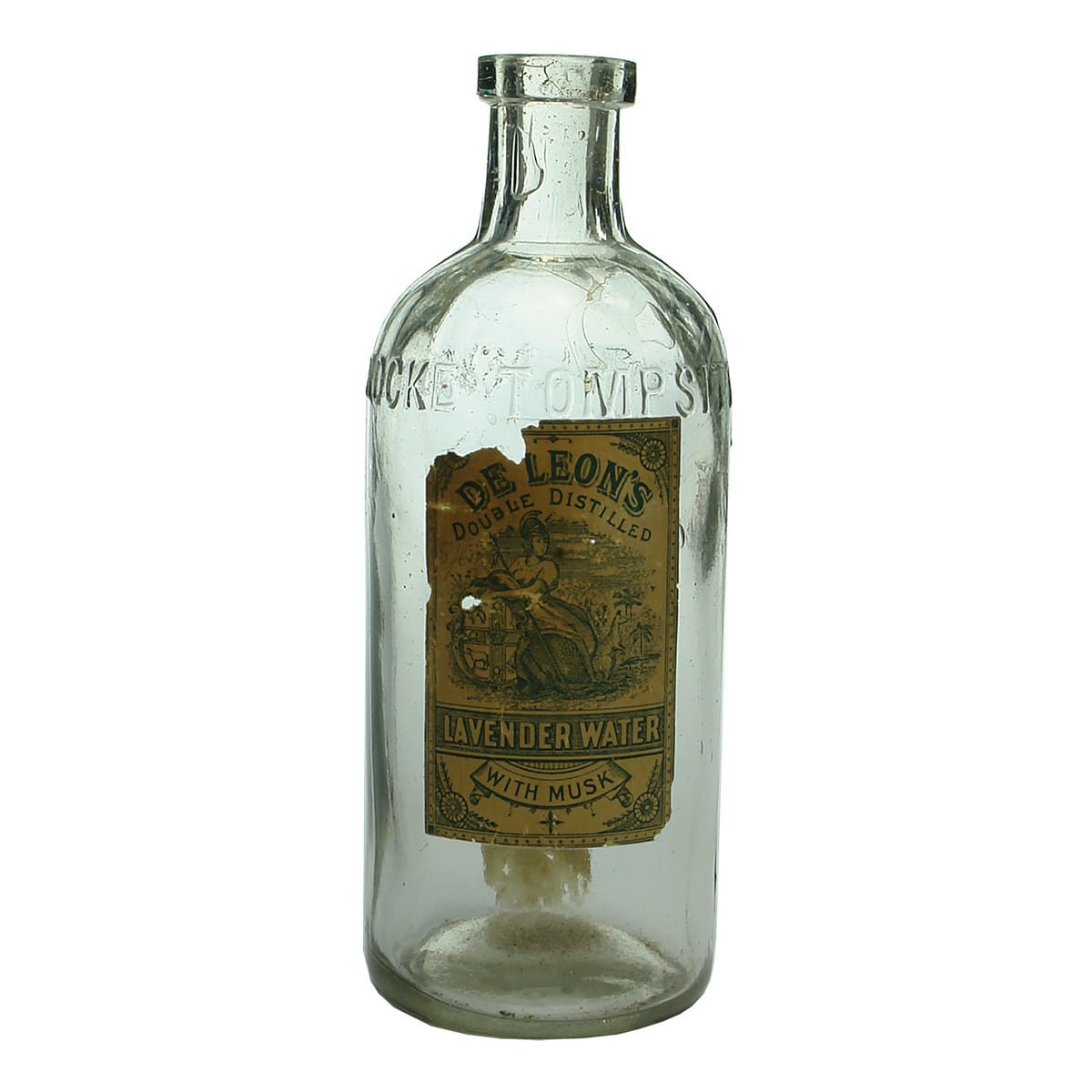 Perfume. Rocke Tompsitt & Co Melbourne. Original Label: De Leon's Lavender Water. Britannia. (Victoria)