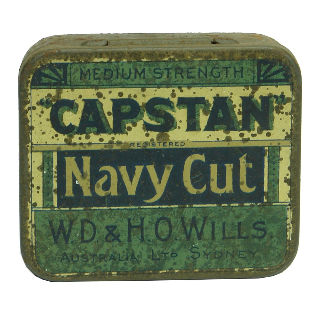 Tin/Vesta. "Capstan" Navy Cut, W. D. & H. O. Wills (Australia) Ltd., Sydney. 1 oz. (New South Wales)