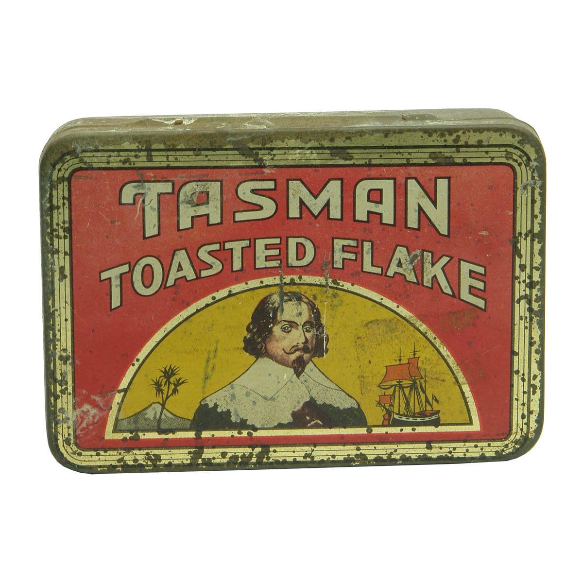 Tobacco Tin. Tasman Toasted Flake. Dominion Tobacco Co Ltd Wellington. (New Zealand)